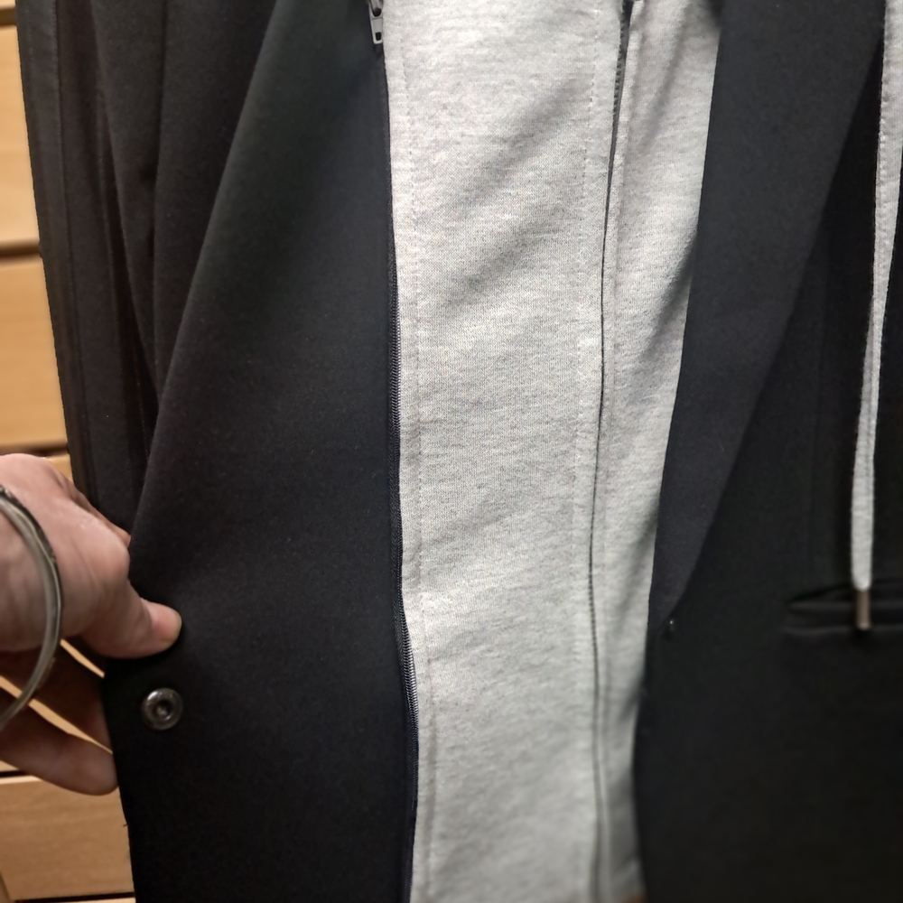 Evereve St. Ives Blazer With Hoodie Insert Size L - Picture 5 of 6